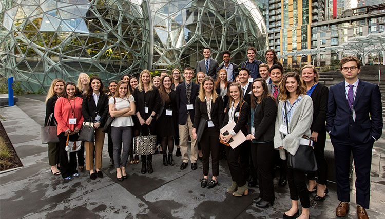 Students visiting Amazon Headquarters