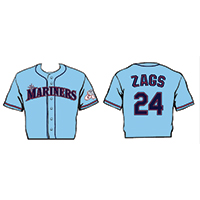 co-branded mariners and gonzaga jersey