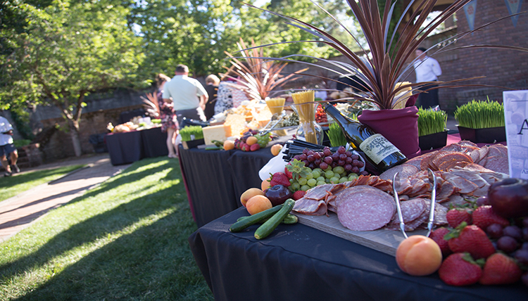 food on display at an event