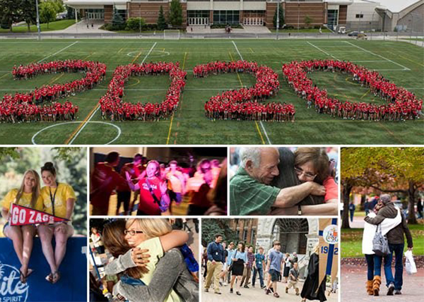 collage of Gonzaga University embracing individuals