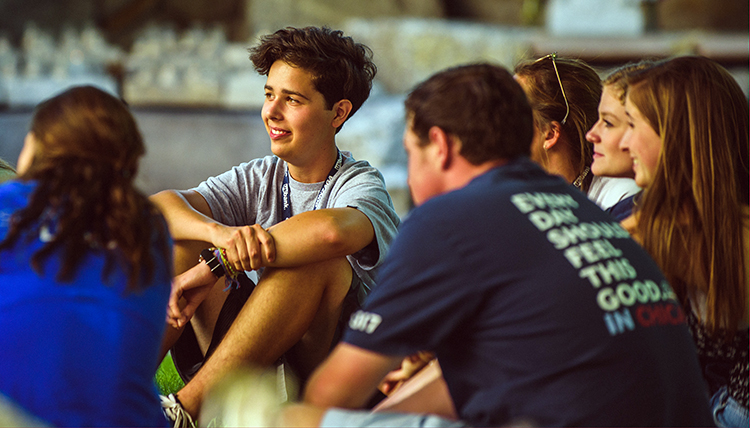 Students at Orientation.