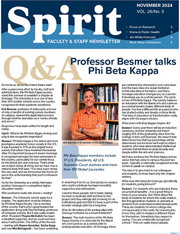 A screenshot of the October PDF version of Spirit