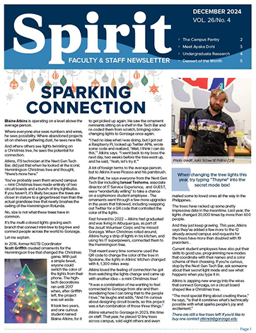 Screenshot of the front page of Spirit