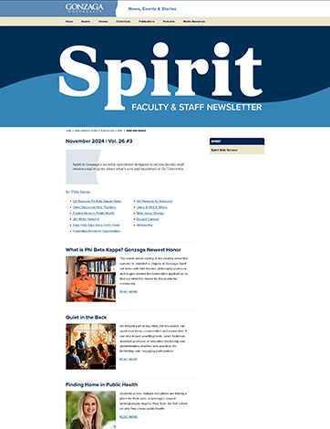 A screenshot of the October web version of Spirit