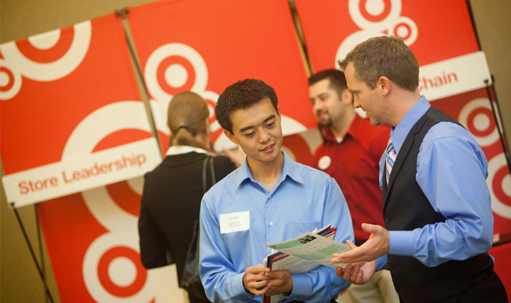 target employer speaking to student 