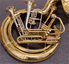 Brass wind instrument.