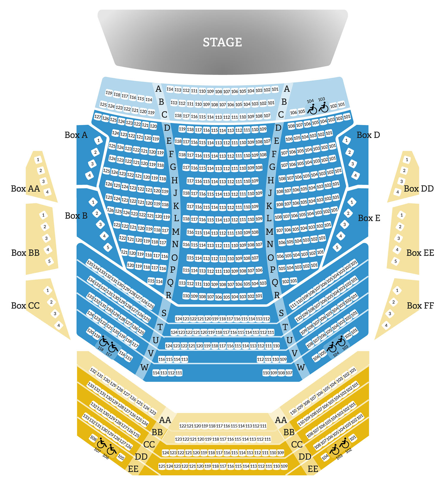 A New Season seatmap, Mainstage Theater