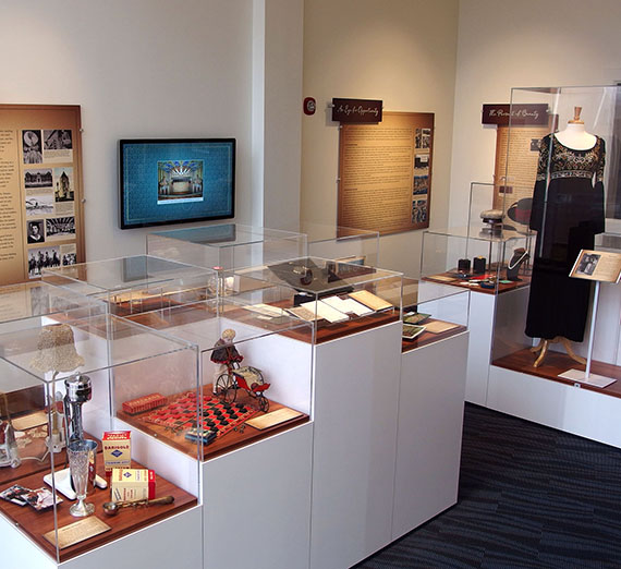 interpretive center displays in Myrtle Woldson Collection