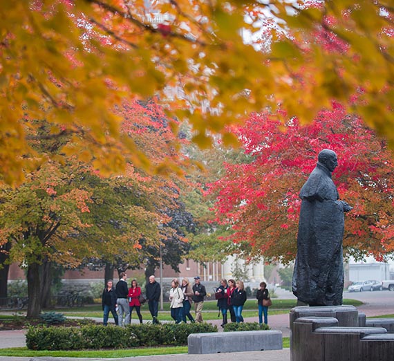 Students on Gonzaga campus