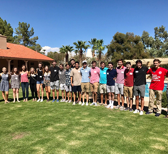 Students gather for a group photo in Arizona