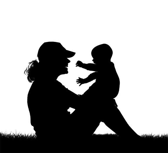 Mother with infant clip art