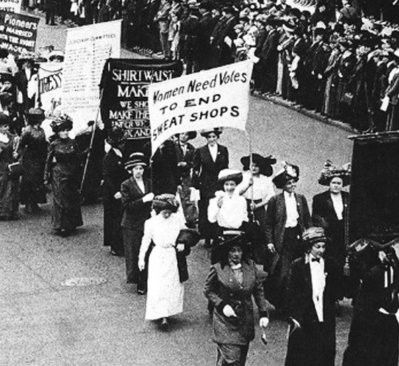 women marching for rights in the 1920s