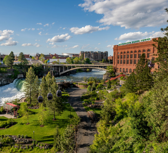 Picture of downtown Spokane 