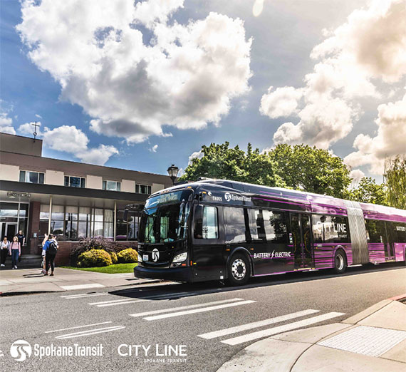 City line bus accepts students coming out of student housing.