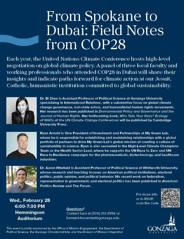 Flyer Spokane to Dubai COP