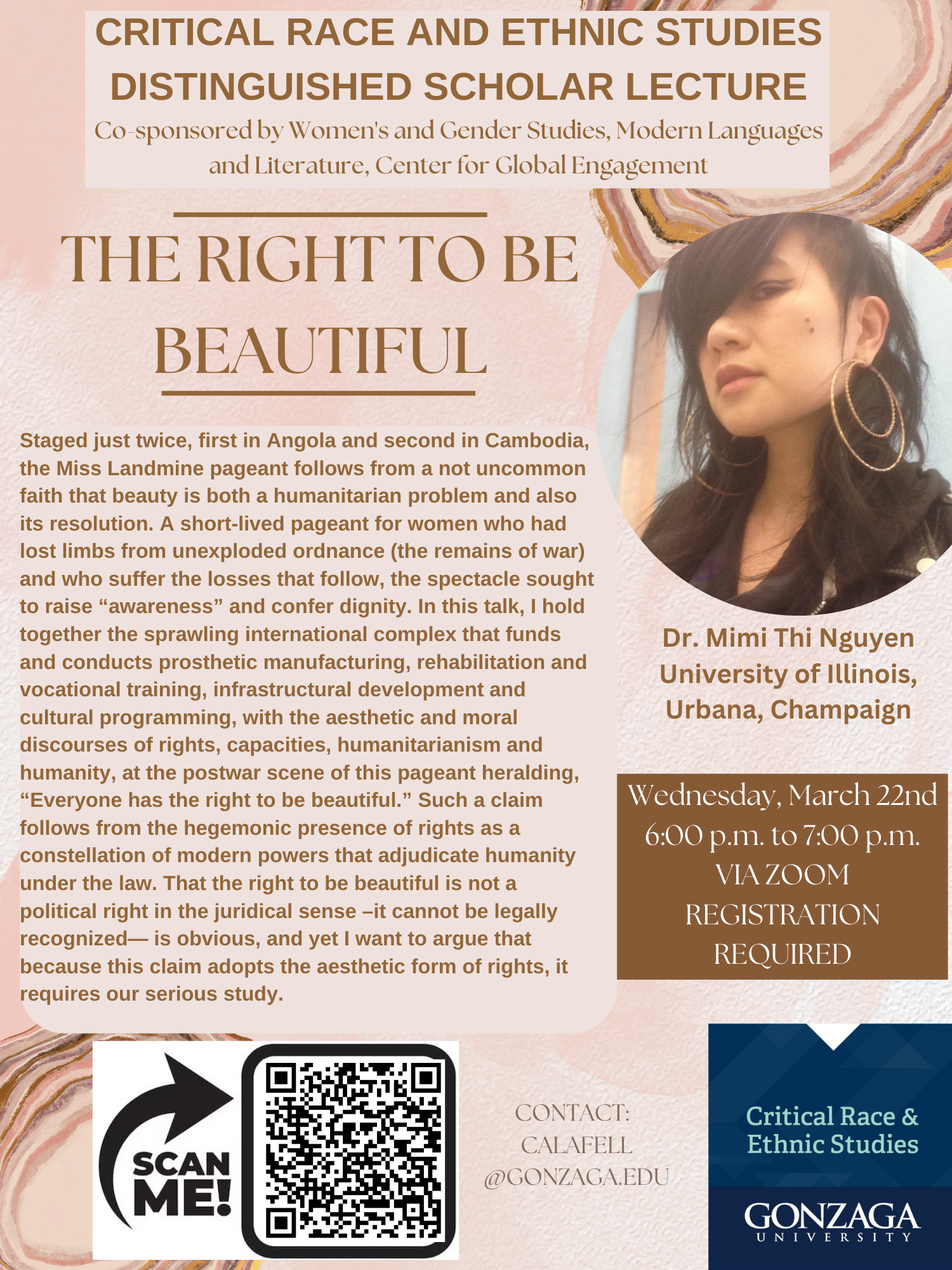 The Right to be Beatuiful lecture flyer with Dr. Nguyen