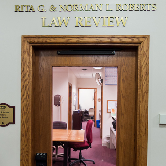 Law Review Room front door