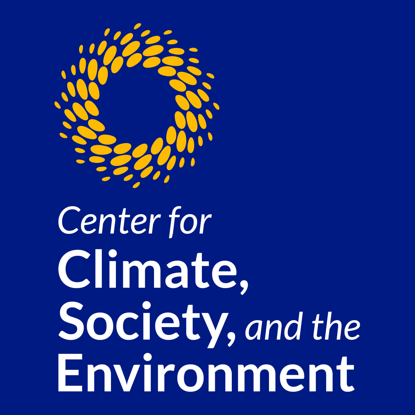 Sunburst logo for the Center for Climate, Society, and the Environment