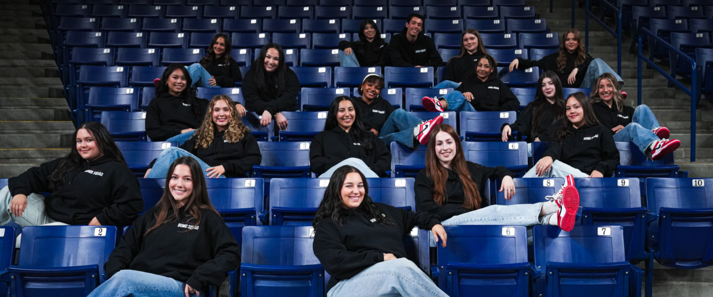 Members of the Gonzaga University Bomb Squad in the seats at McCarthy Center.