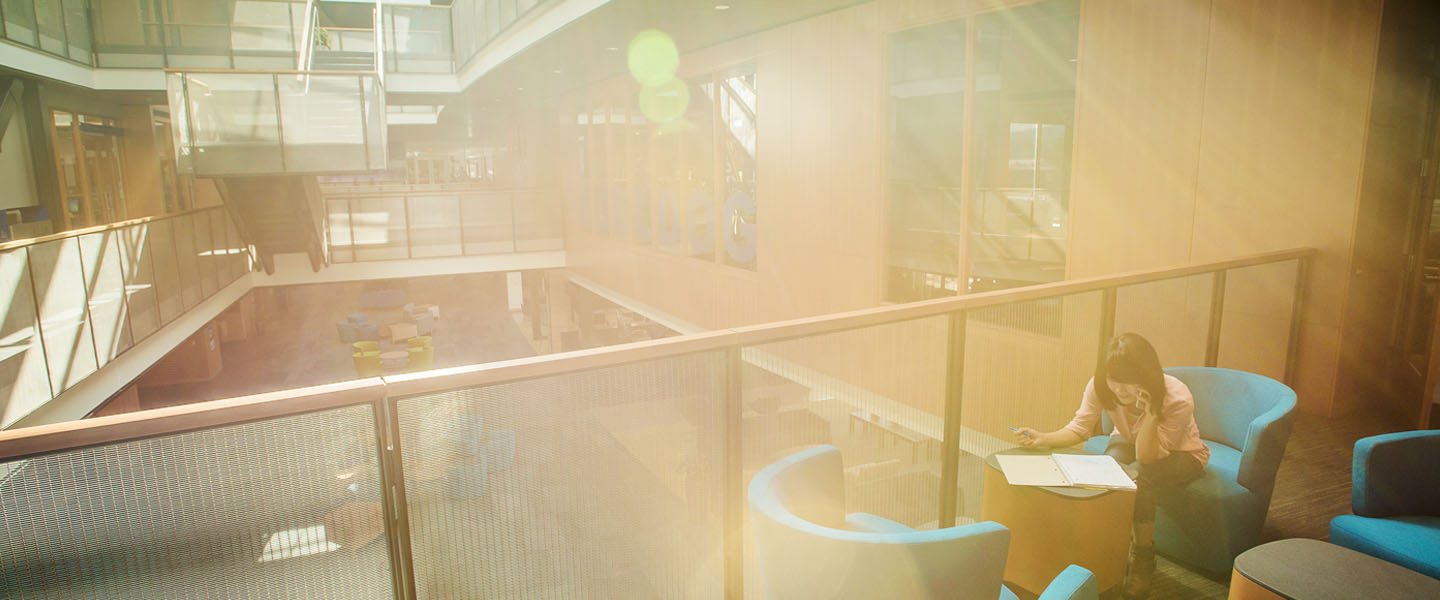 Student studies in Hemmingson 