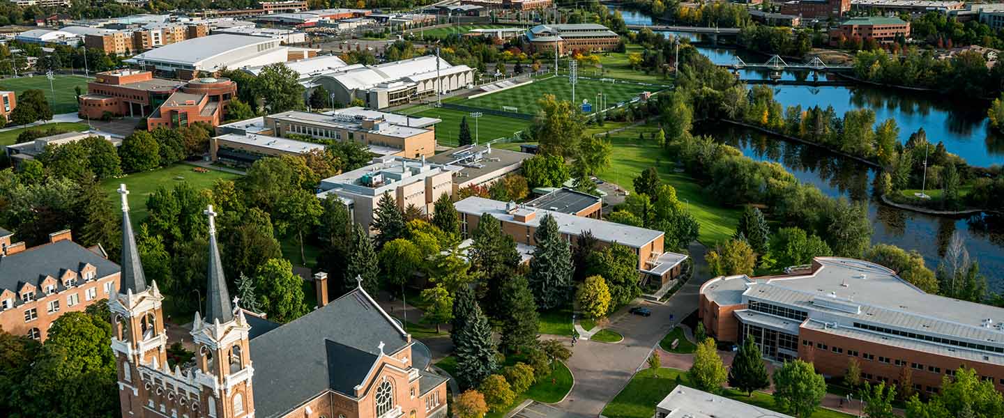 Aerial view of Gonzaga University