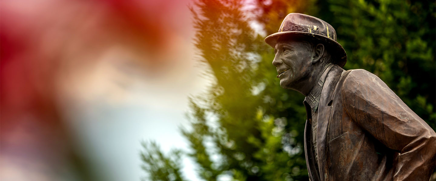 Bing Crosby Side Profile with Foliage