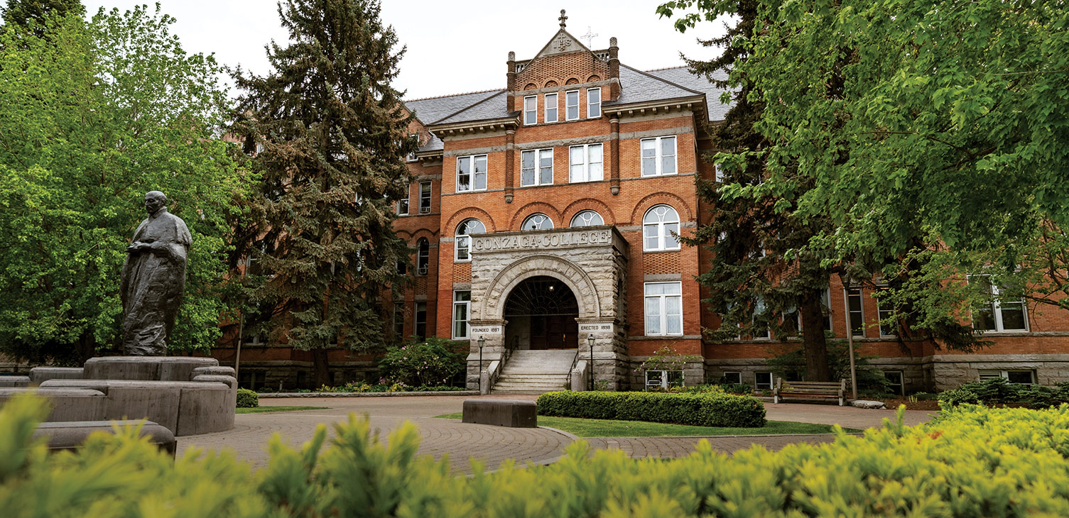 A photo of Gonzaga's campus, where the university's in-person professional development programs are held.