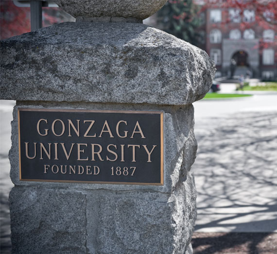 Gonzaga University sign 
