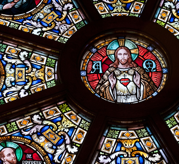 Stained glass in St. Aloysius Church