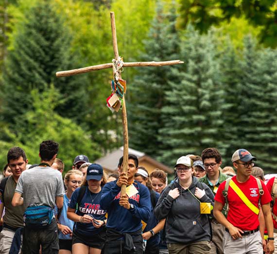 Students at the Gonzaga's annual pilgrimage. 