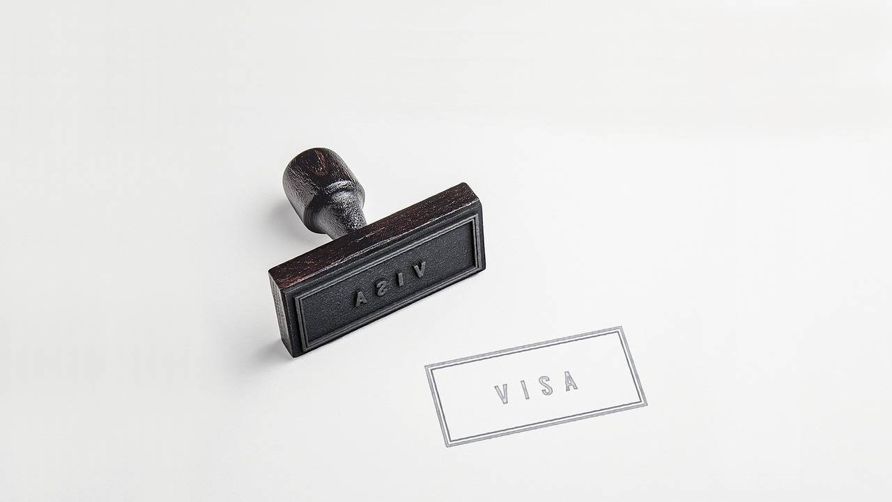 stamp that says visa