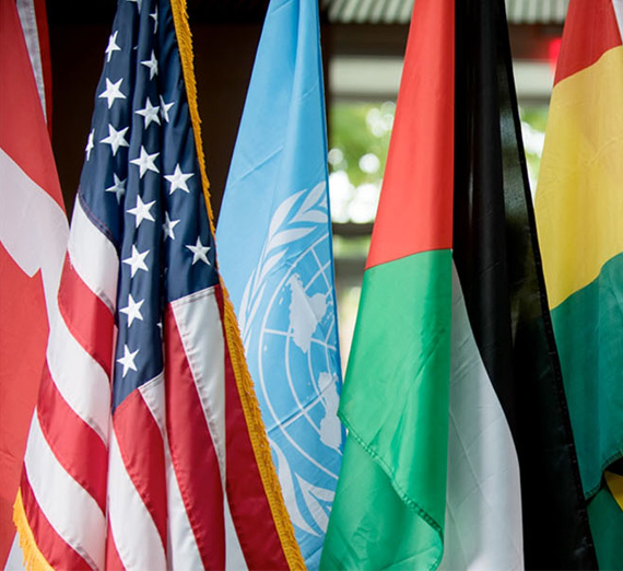 Flags from around the world.