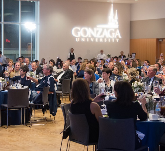 Gonzaga Alumni joined together as part of the 2016 Alumni Reunion Weekend for a dinner in the Hemmingson Ballroom