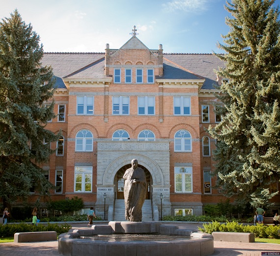 An outside view of Gonzaga University