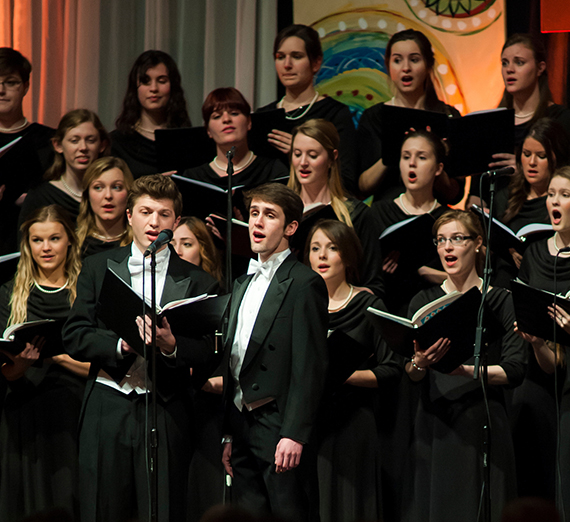 The GU Concert Choir performs at the 2014 Ignatian Gala