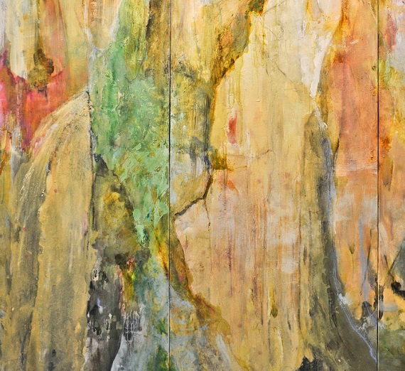 An abstract painting by a Gonzaga student