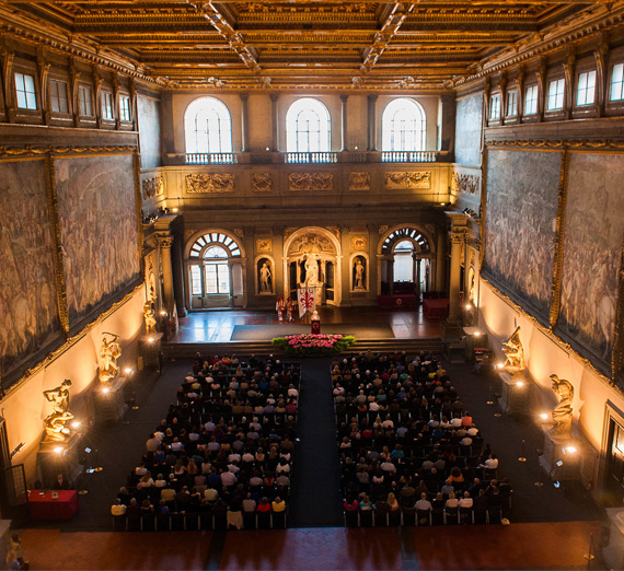Group gathering in Florence