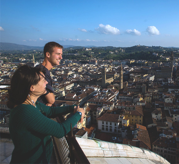 Gonzaga students overlooking Florence