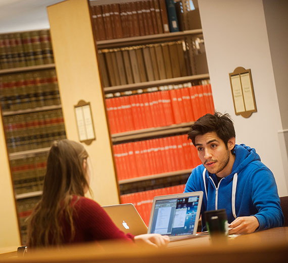 Students in Chastek Law Library.