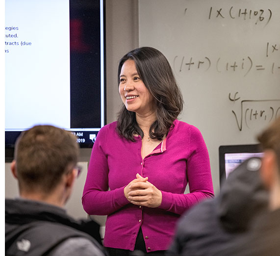 Faculty member teaching class