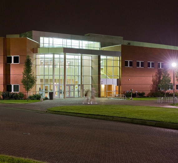 Jepson Center at night