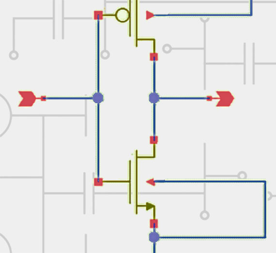 illustration of a computer chip diagram