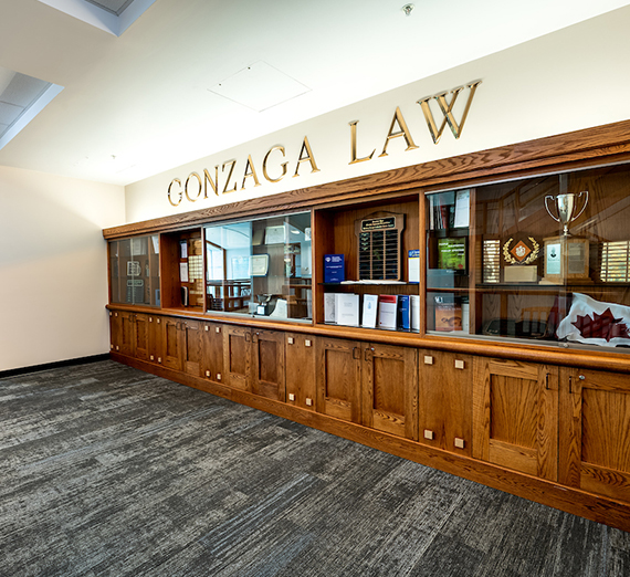 Gonzaga Law trophy case