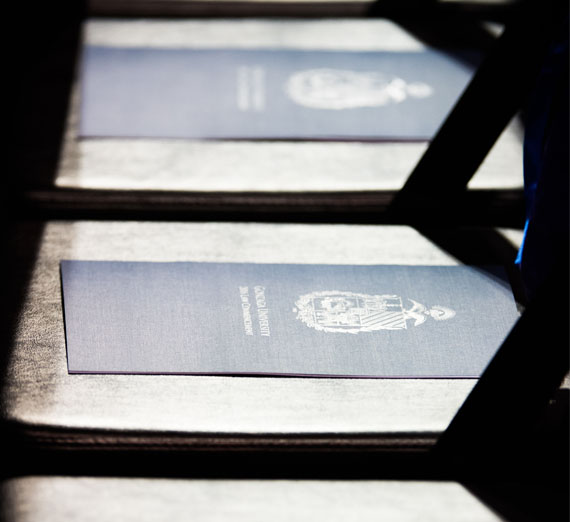 pamphlets at law school commencement 