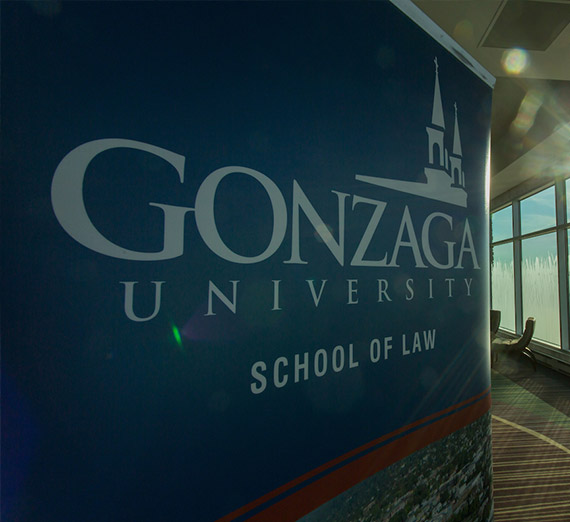 Gonzaga Law School blue banner