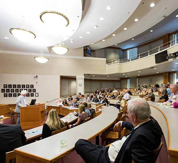 Filled Gonzaga Law courtroom 