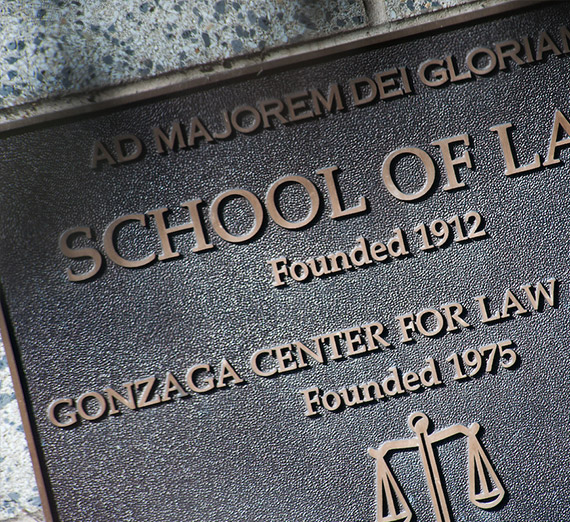Gonzaga School of Law founded 1912 plaque