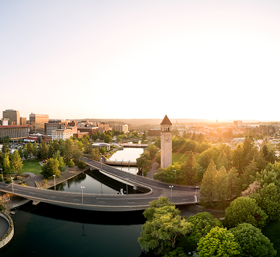 Downtown view of Spokane. 