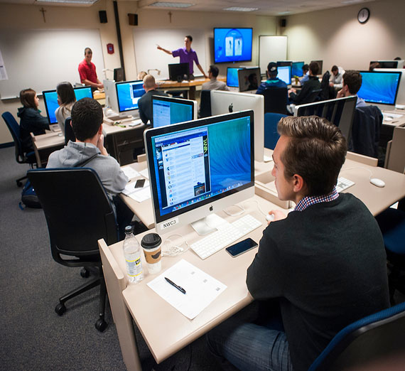 students in a computer class