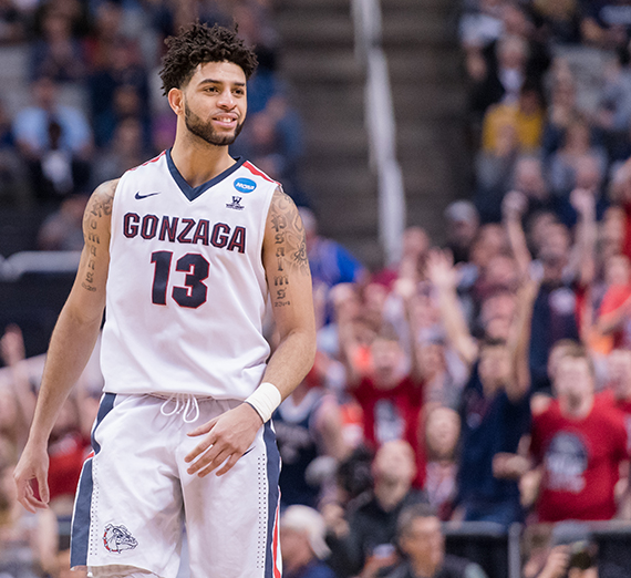 Josh Perkins was selected to the West Coast Conference's All-Academic Team in February. GU photo